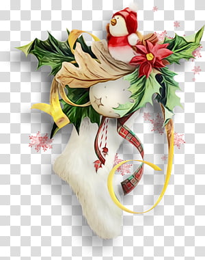 Christmas decoration, Christmas Holly Frame, Christmas Holly Border, Christmas Holly Decor, Watercolor, Paint, Wet Ink, Plant transparent background PNG clipart thumbnail