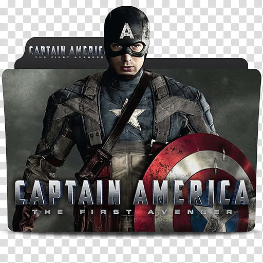 MARVEL Cinematic Universe Folder Icons Phase One, captainamericathefirstavenger-a, Marvel Captain America transparent background PNG clipart