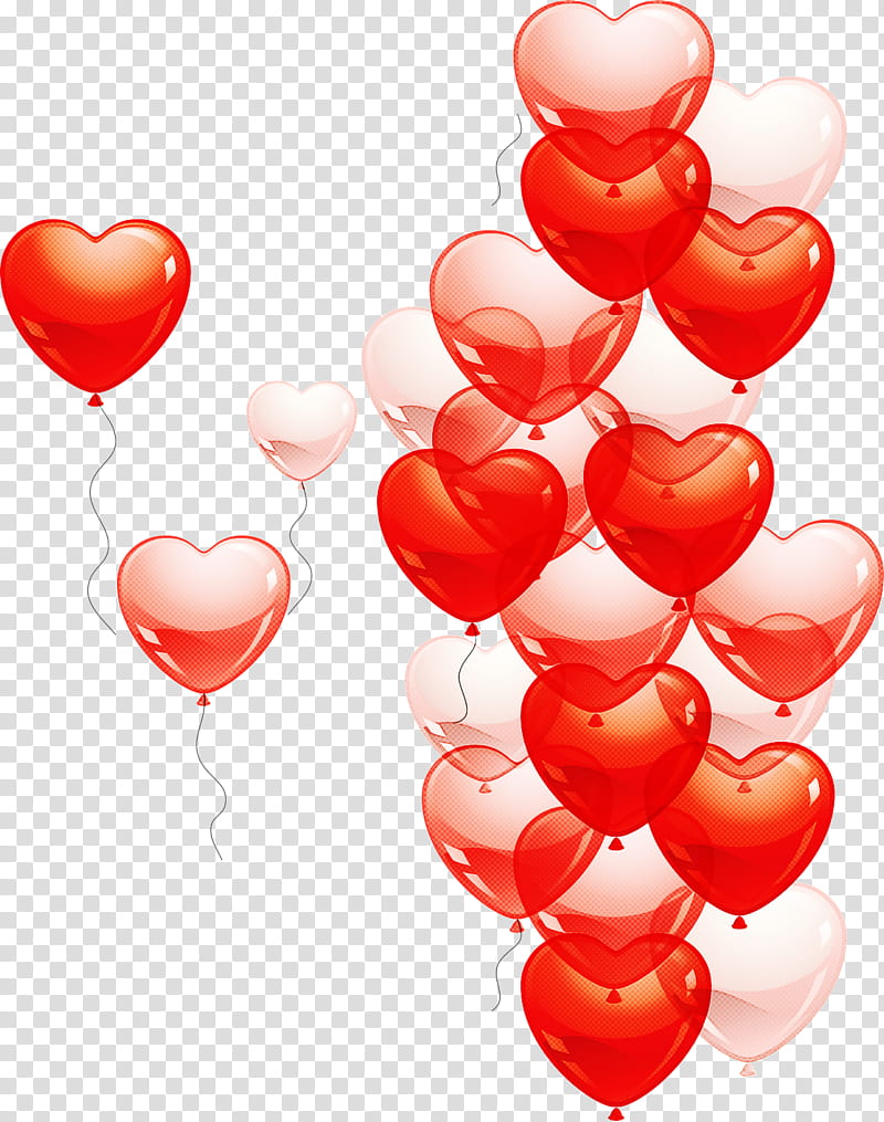 Valentine's day, Balloon, Heart, Red, Party Supply, Material Property, Love, Valentines Day transparent background PNG clipart