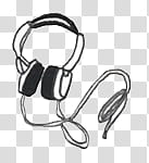 pastel drawing x, white headphones illustration transparent background PNG clipart