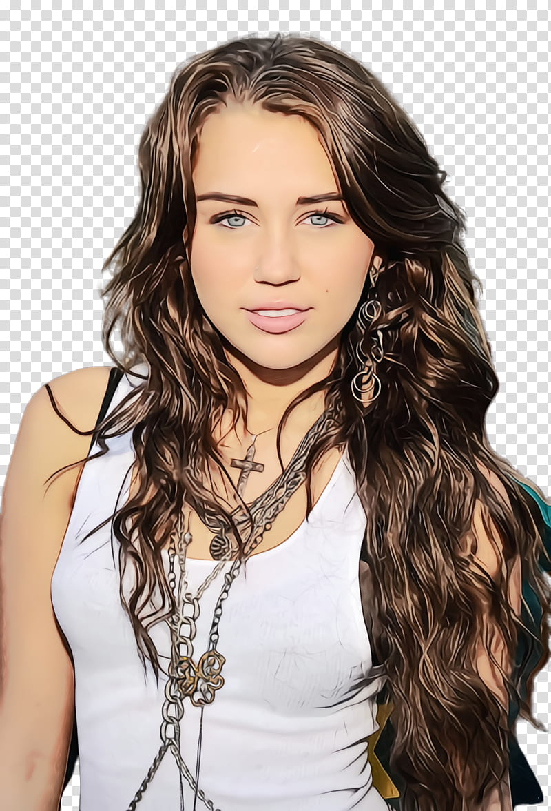 Hair, Watercolor, Paint, Wet Ink, Miley Cyrus, Teen Choice Awards, Celebrity, Singer transparent background PNG clipart