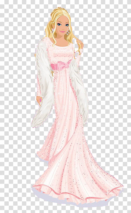 Barbie and Friends, girl wearing pink dress illustration transparent background PNG clipart