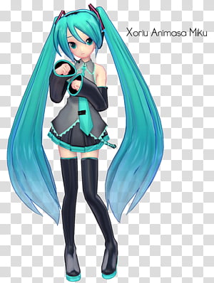 Xoriu Animasa Miku Dl Blue Haired Anime Character Transparent Background Png Clipart Hiclipart