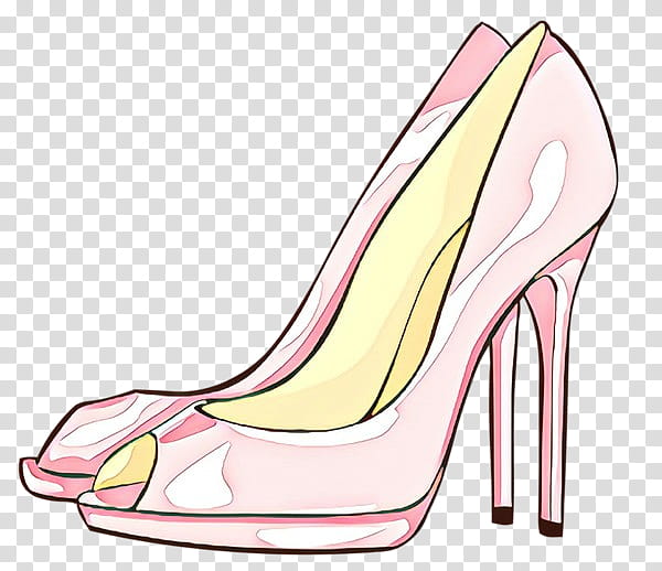 Sparkling Women Shoe High Heeled Cartoon Isolated PNG Images