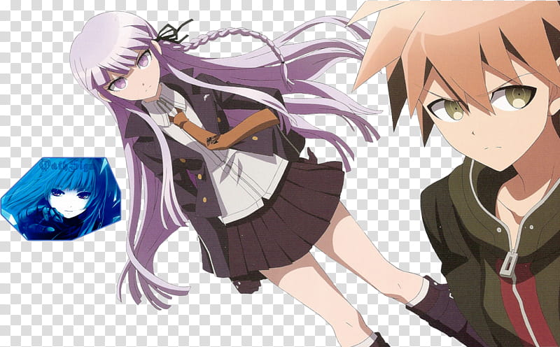 Danganronpa Kirigiri Kyouko Naegi Makoto render transparent background PNG clipart