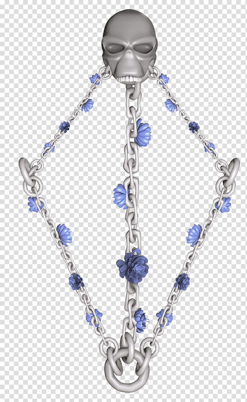 Chain Things, blue and silver-colored chain illustration transparent background PNG clipart