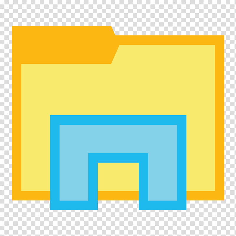 Windows  Recreation File and Internet Explorer, yellow and blue folder illustration transparent background PNG clipart