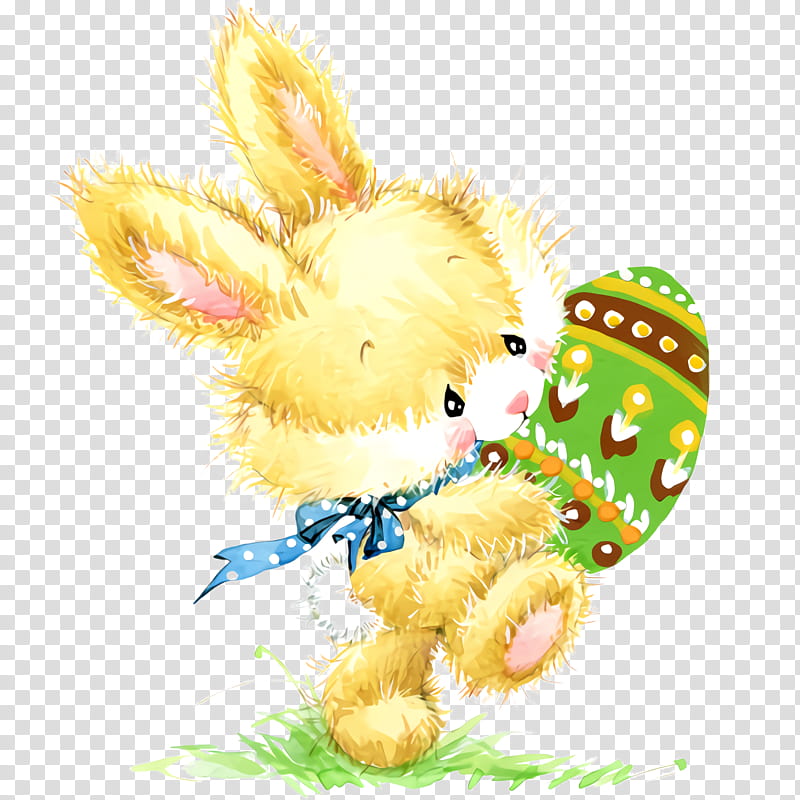 Easter bunny, Stuffed Toy, Plush transparent background PNG clipart