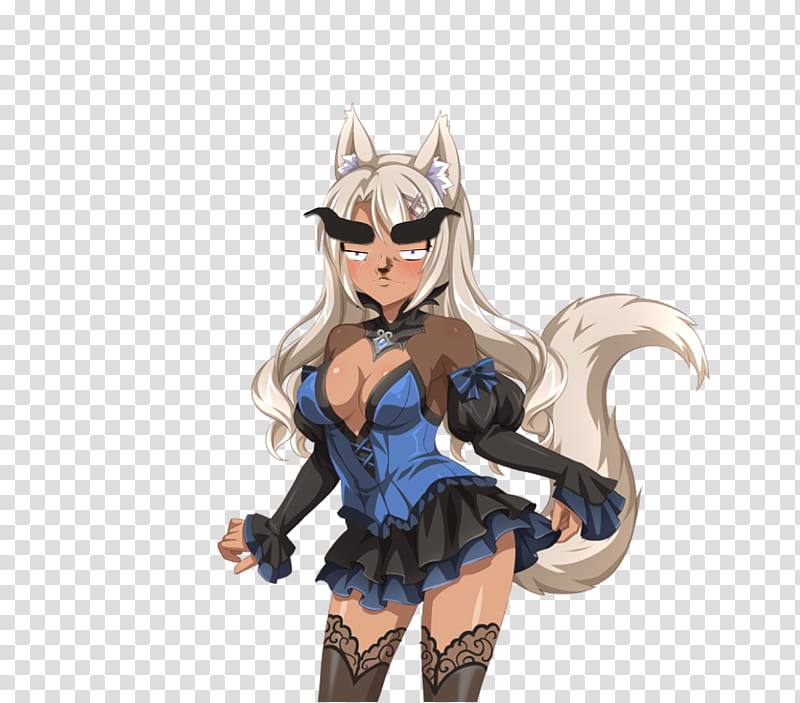 Manly Fox Girl  transparent background PNG clipart