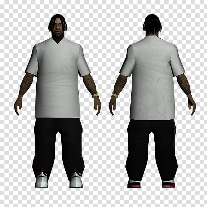 Tshirt White, Grand Theft Auto San Andreas, Nvidia Geforce Gtx 1080 Ti, Outerwear, Pants, Dreadlocks, Sleeve, Clothing transparent background PNG clipart