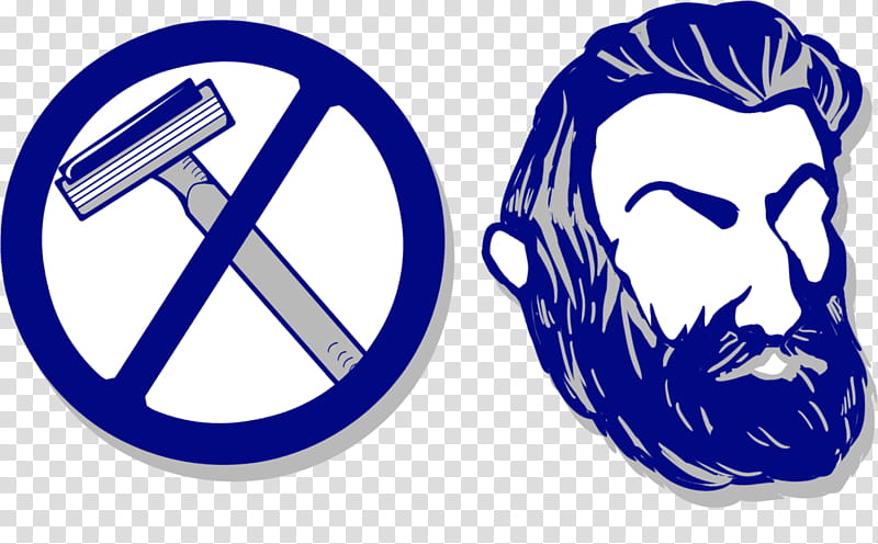 Beard Logo, Movember, Shaving, Moustache, Smoking, Poster, Blue, Cobalt Blue transparent background PNG clipart