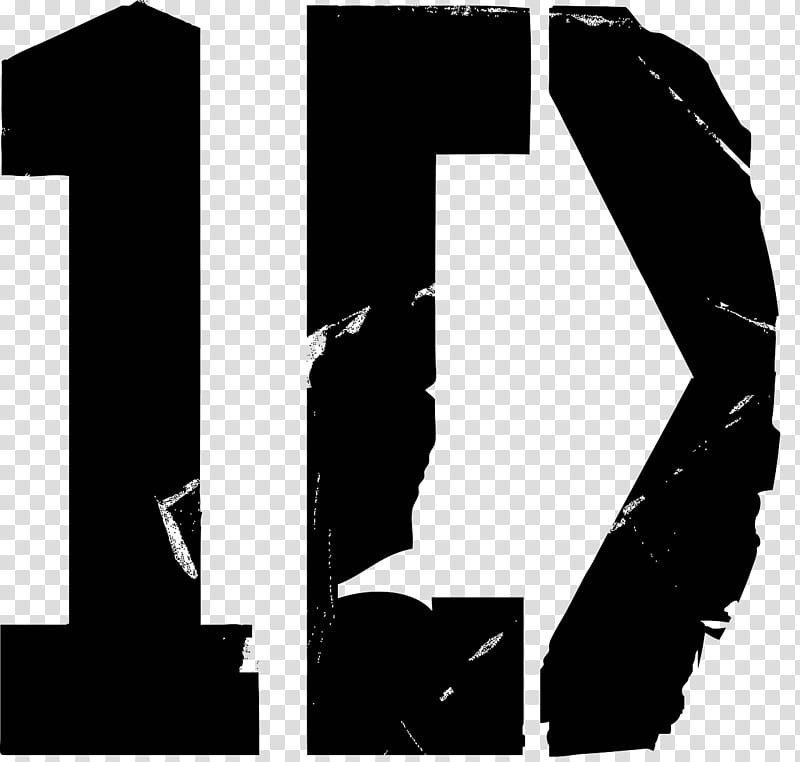 One Direction logo, black number  transparent background PNG clipart