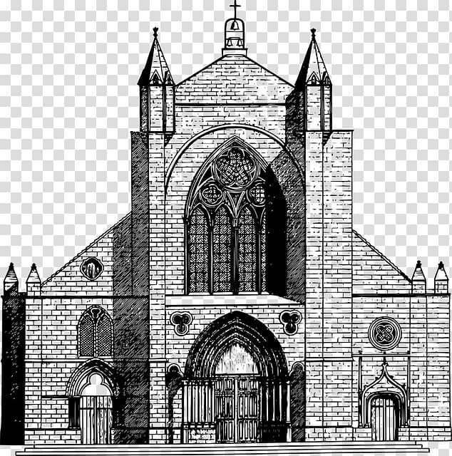 Church, Christianity, Christian Church, Religion, Drawing, Architecture, Chapel, Black Church transparent background PNG clipart