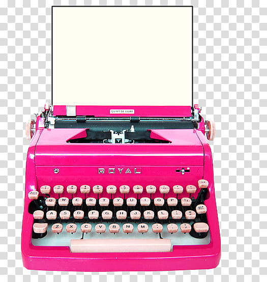 maquinas de escribir, pink Royal typewriter transparent background PNG clipart