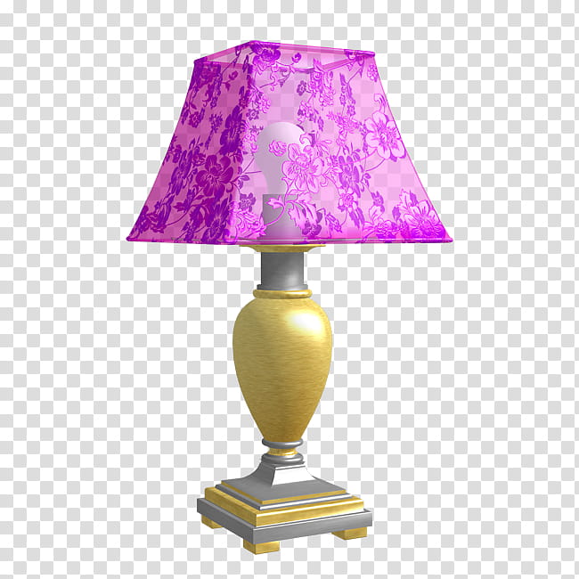 Table Lamp For XNALara, pink table lamp transparent background PNG clipart