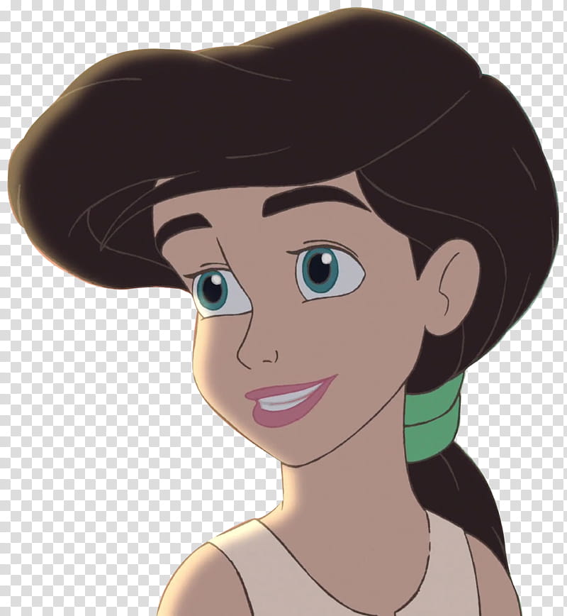 The Little Mermaid  Melody Face , Disney Princess Jasmine art transparent background PNG clipart