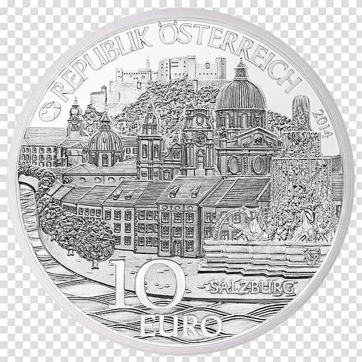 Silver, Austria, Coin, 10 Euro Cent Coin, Euro Coins, Silver Coin, Austrian Mint, Austrian Euro Coins transparent background PNG clipart