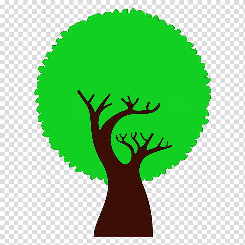 Arbor day, Broadleaf Tree, Cartoon Tree, Green, Grass, Plant, Logo, Symbol transparent background PNG clipart