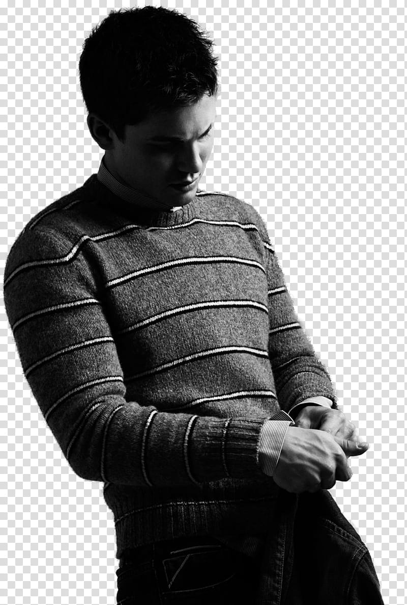 Logan Lerman, man in gray and white striped sweatshirt transparent background PNG clipart