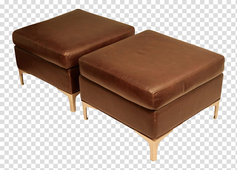 Table, Foot Rests, Furniture, Ottoman, Brown, Chair, Leather, Beige transparent background PNG clipart