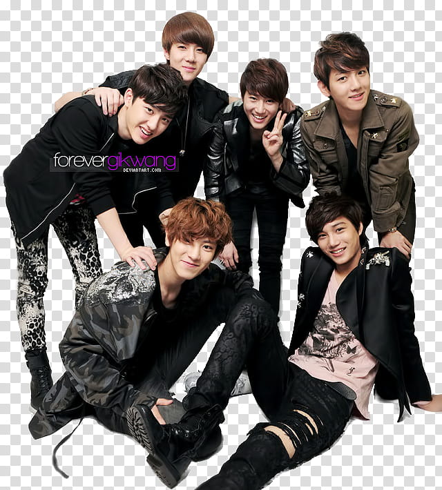EXO Render, male group on focus transparent background PNG clipart