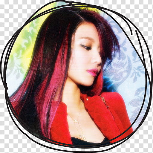 Sooyoung IGAB Circle Lines Folder Icon , Sooyoung , woman's portrait transparent background PNG clipart
