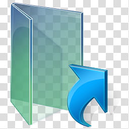 Vista RTM WOW Icon , Links, green folder with blue arrow going right icon transparent background PNG clipart