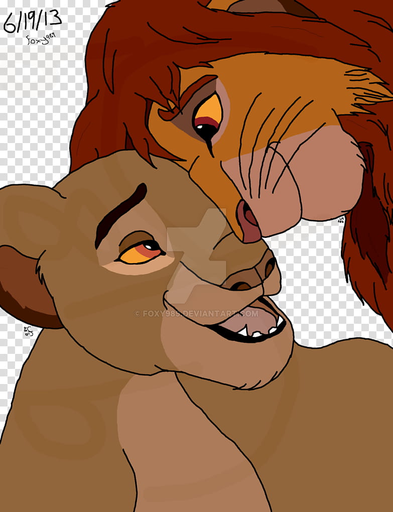 Simba and Sarabi transparent background PNG clipart