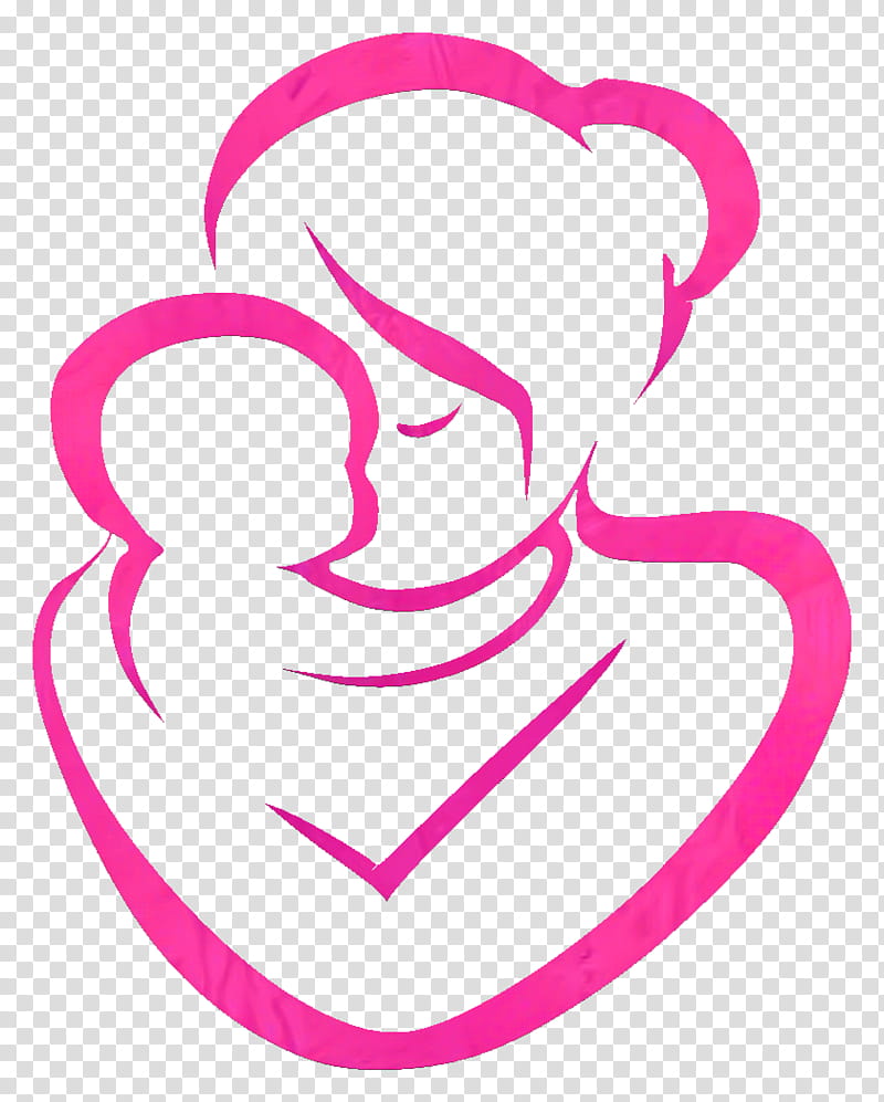 mother and child heart silhouette
