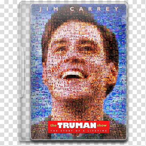 Movie Icon , The Truman Show, Jim Carrey The Truman Show DVD case transparent background PNG clipart