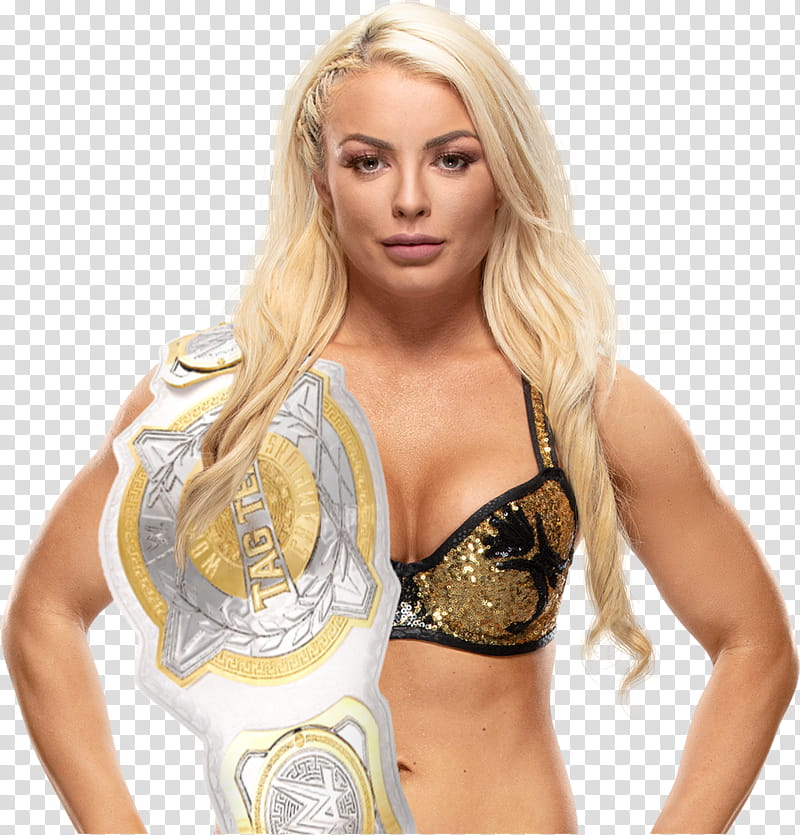 Mandy Rose WWE Women Tag Team Champion Render transparent background PNG clipart
