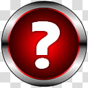 PrimaryCons Red, red and white question mark icon transparent background PNG clipart