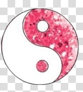 YingYang s, pink and white Yin Yang logo transparent background PNG clipart