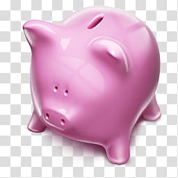 pink piggy bank transparent background PNG clipart