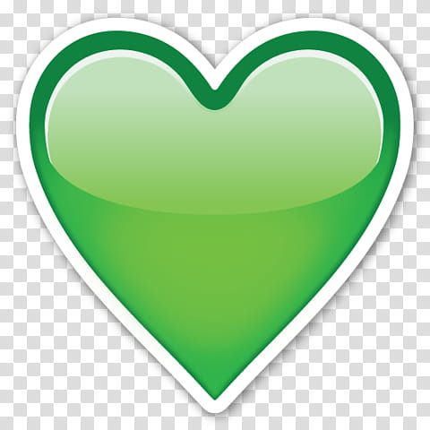 EMOJI STICKER , green heart icon transparent background PNG clipart