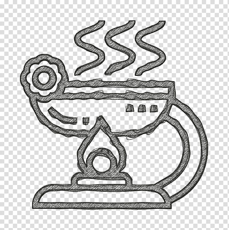 Spa Element icon Burner icon, Line Art, Drawing, Coloring Book transparent background PNG clipart