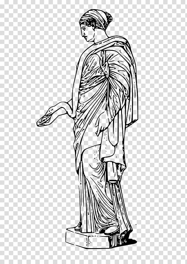 Ancient Greece Standing, Ancient Greek Sculpture, Drawing, Ancient Greek Art, Greek Language, Statue, Ancient History, Line Art transparent background PNG clipart