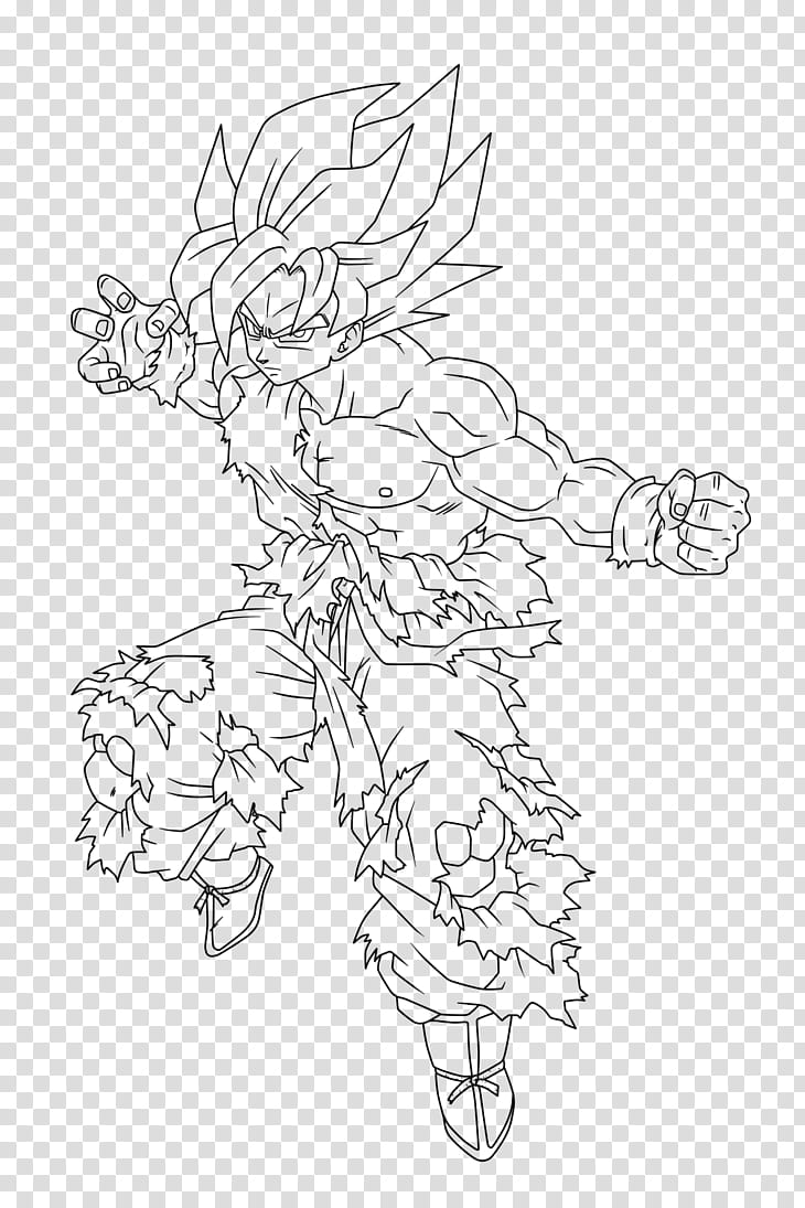 SuperSaiyajin Goku Line transparent background PNG clipart