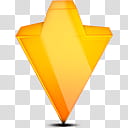 icon, yellow arrow down transparent background PNG clipart