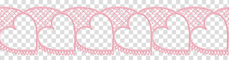 Valentine day lace, pink heart outline transparent background PNG clipart