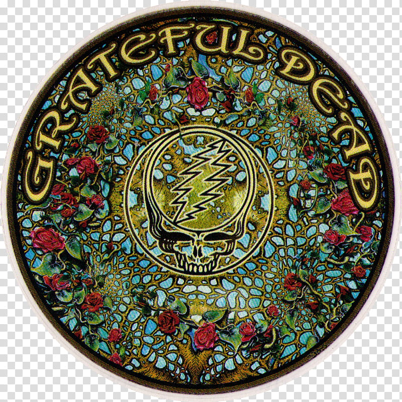 Jerry, Grateful Dead, Music, Mandala, Sticker, Decal, Best Of The Grateful Dead, Hippie transparent background PNG clipart