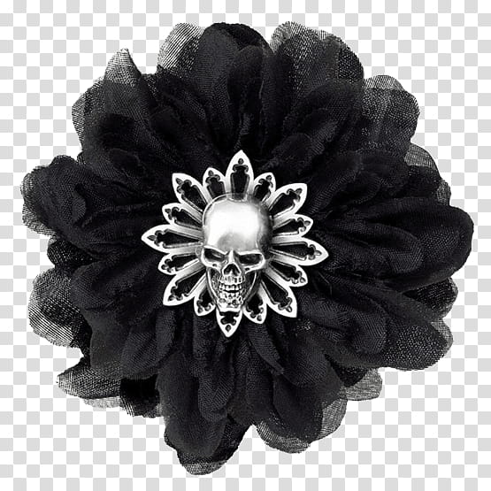 Skull Flower, Barrette, Clothing Accessories, Headband, Hairpin, Cabelo, Headgear, Alchemy Gothic transparent background PNG clipart