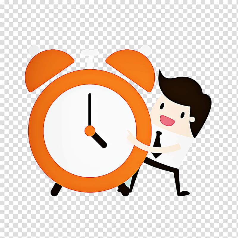 Orange, Clock, Cartoon, Alarm Clock, Home Accessories, Wall Clock, Furniture transparent background PNG clipart