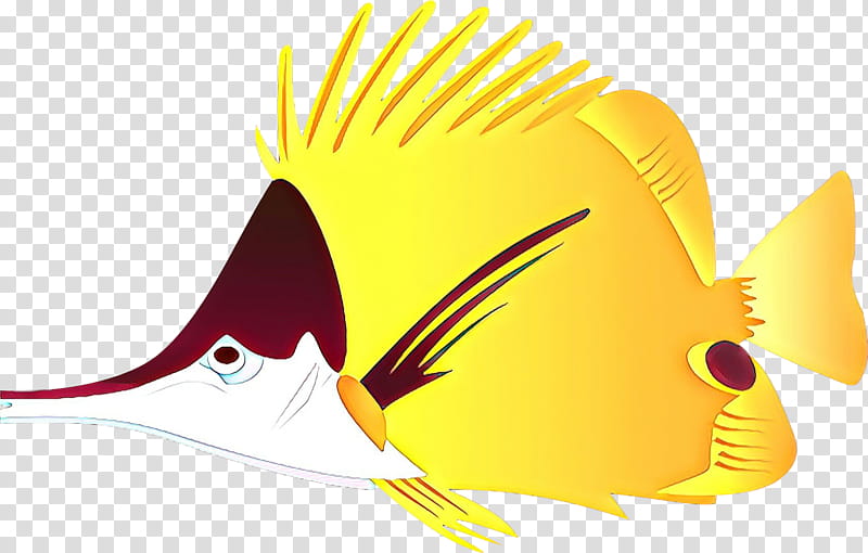 fish fish yellow pomacanthidae butterflyfish, Cartoon, Fin, Pomacentridae, Coral Reef Fish transparent background PNG clipart