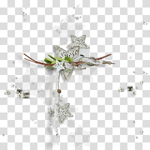 Watercolor Christmas Tree, Christmas Day, Twig, Leaf, Star, Pentagram, Watercolor Painting, Silver transparent background PNG clipart thumbnail