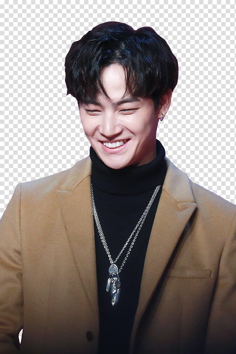 Im Jaebum, smiling man wearing brown suit transparent background PNG clipart