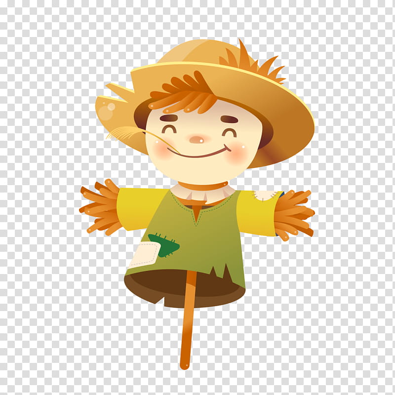 Autumn Poster, Cartoon, Scarecrow, Child, Animation transparent background PNG clipart