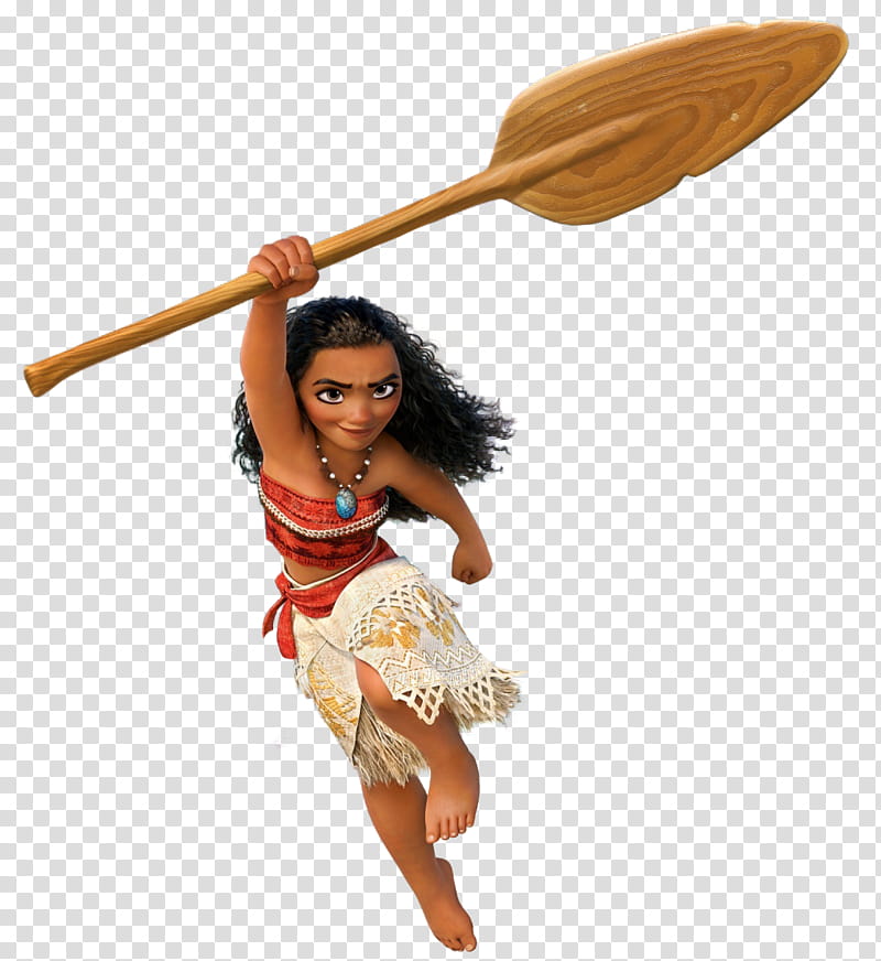 Moana , Moana holding paddle transparent background PNG clipart