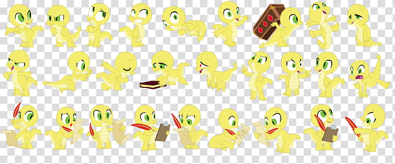 Ribbetlion Dragon Bases , yellow character transparent background PNG clipart