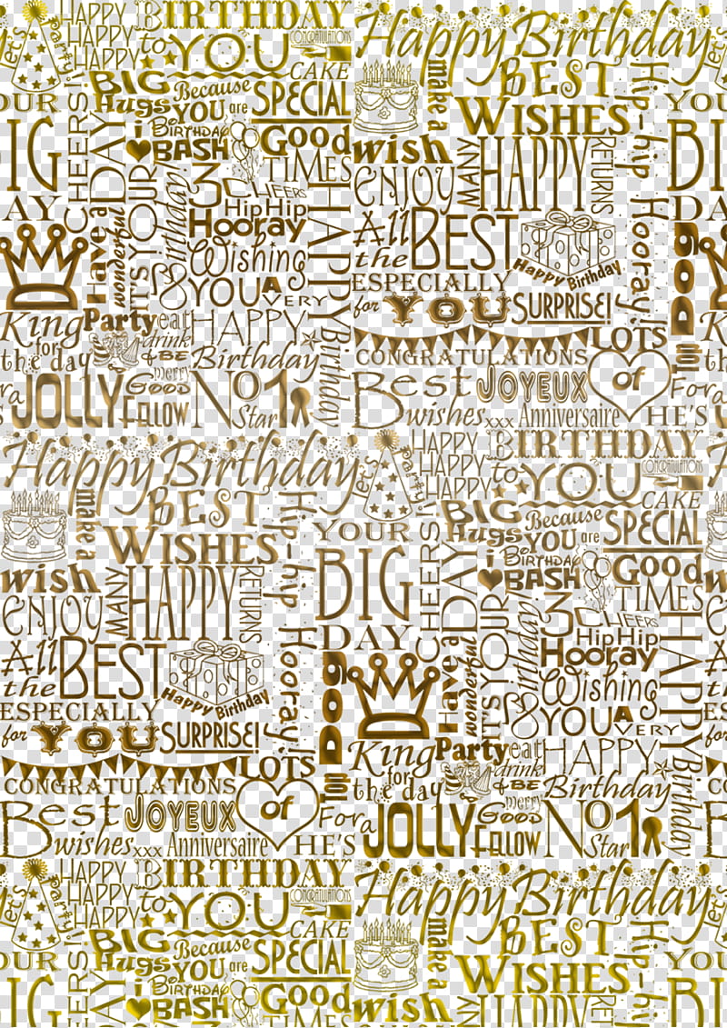 Birthday word art, party text collage transparent background PNG clipart